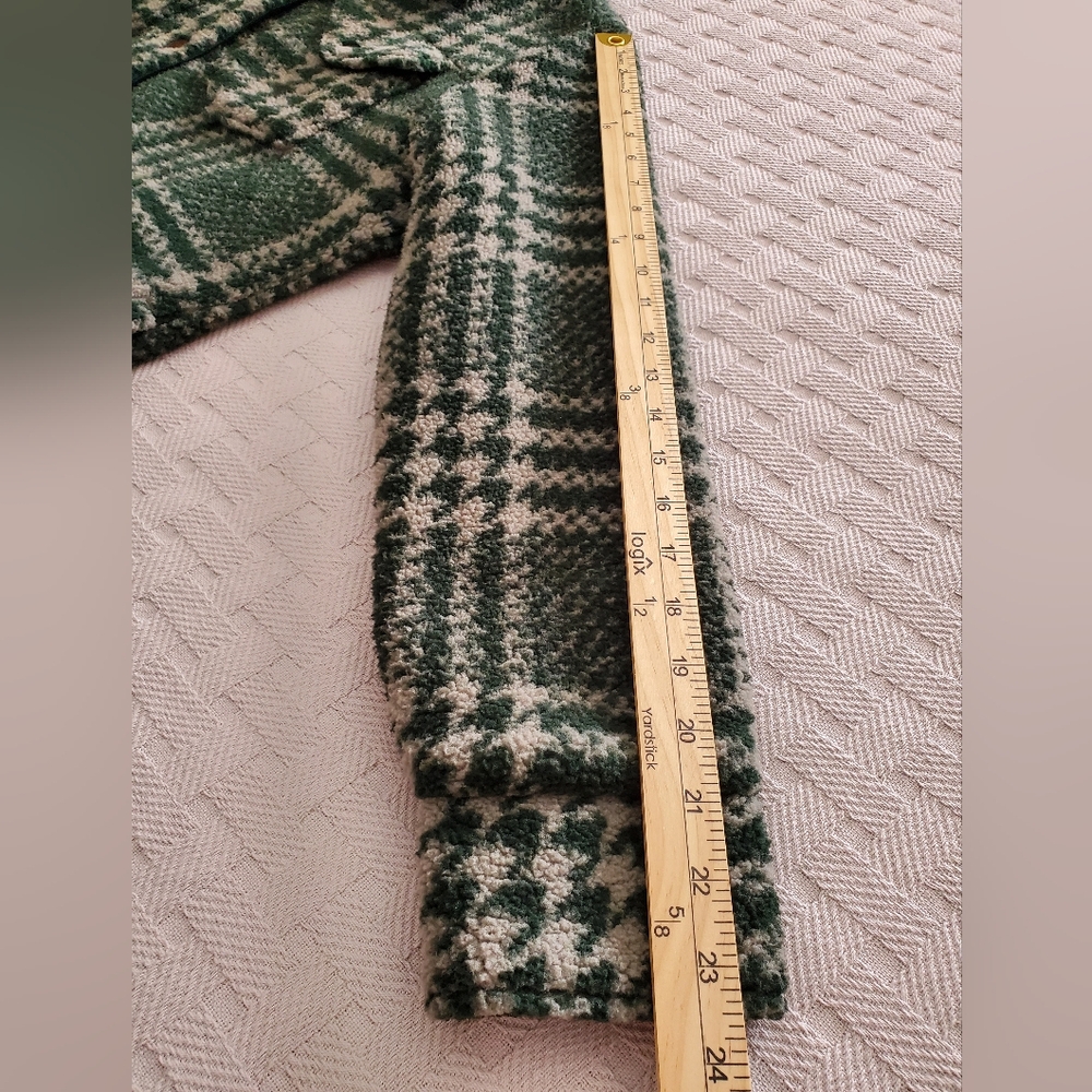 Aventura Helena Fleece Plaid Shacket Jacket - Green - Picture 11 of 14